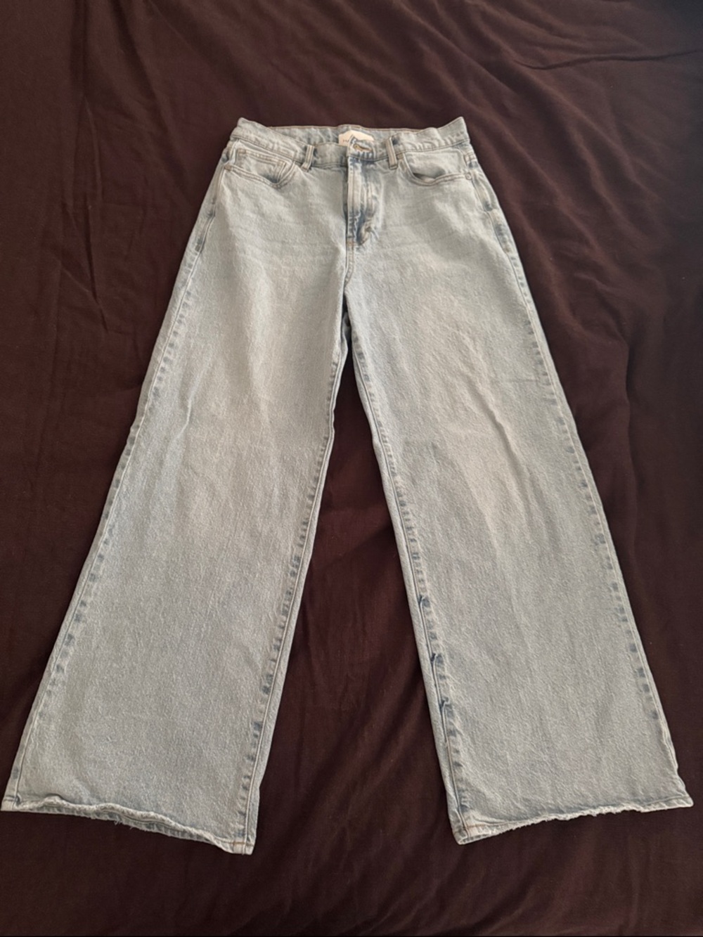 Habitual High Rise Wide Leg Jeans in Pale Blue